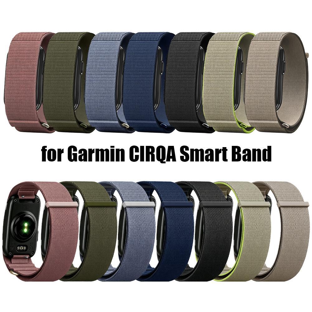 Sweat Band Wrist - ガーミンCIRQA用調整可能なナイロンループウォッチバンド、吸汗性と通気性に優れた交換用ストラップ