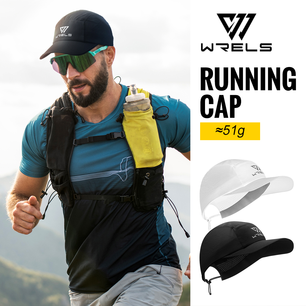 Running Cap Mesh - WRELS ランニングキャップ 軽量メッシュつばテニスキャップ 通気性 速乾性 日焼け止め帽子
