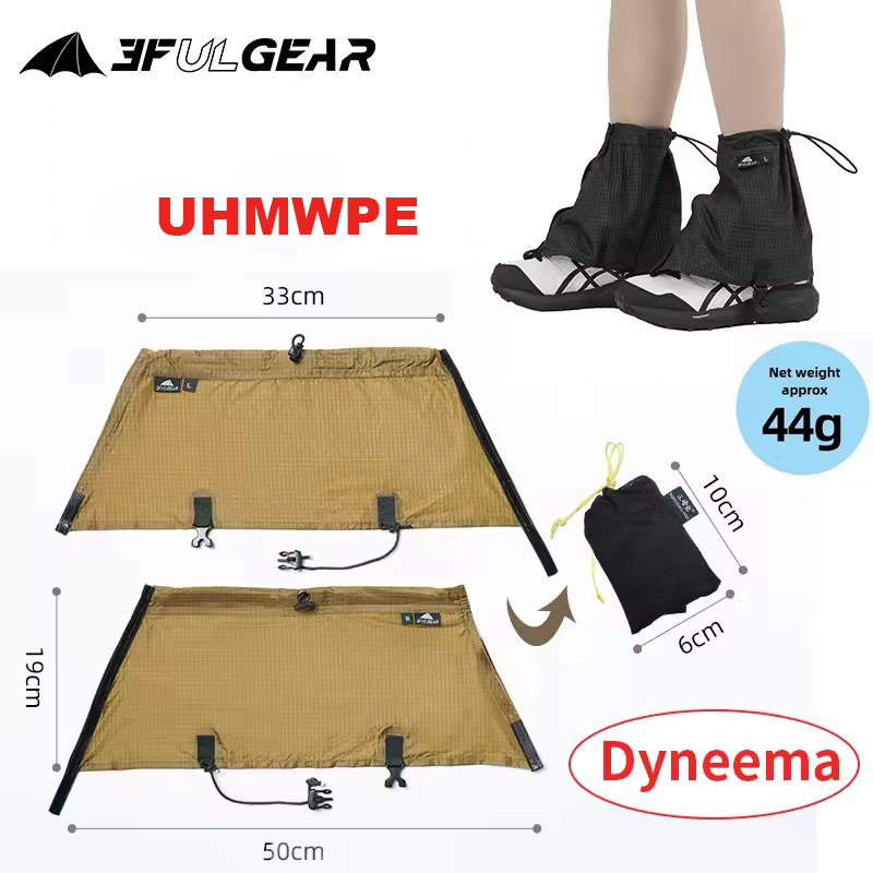 Running Gear For - 3F UL GEAR 観光靴カバー UHMWPE 防水ハイキングレギンス超軽量雪砂防止トレイルランニングシューズゲートル