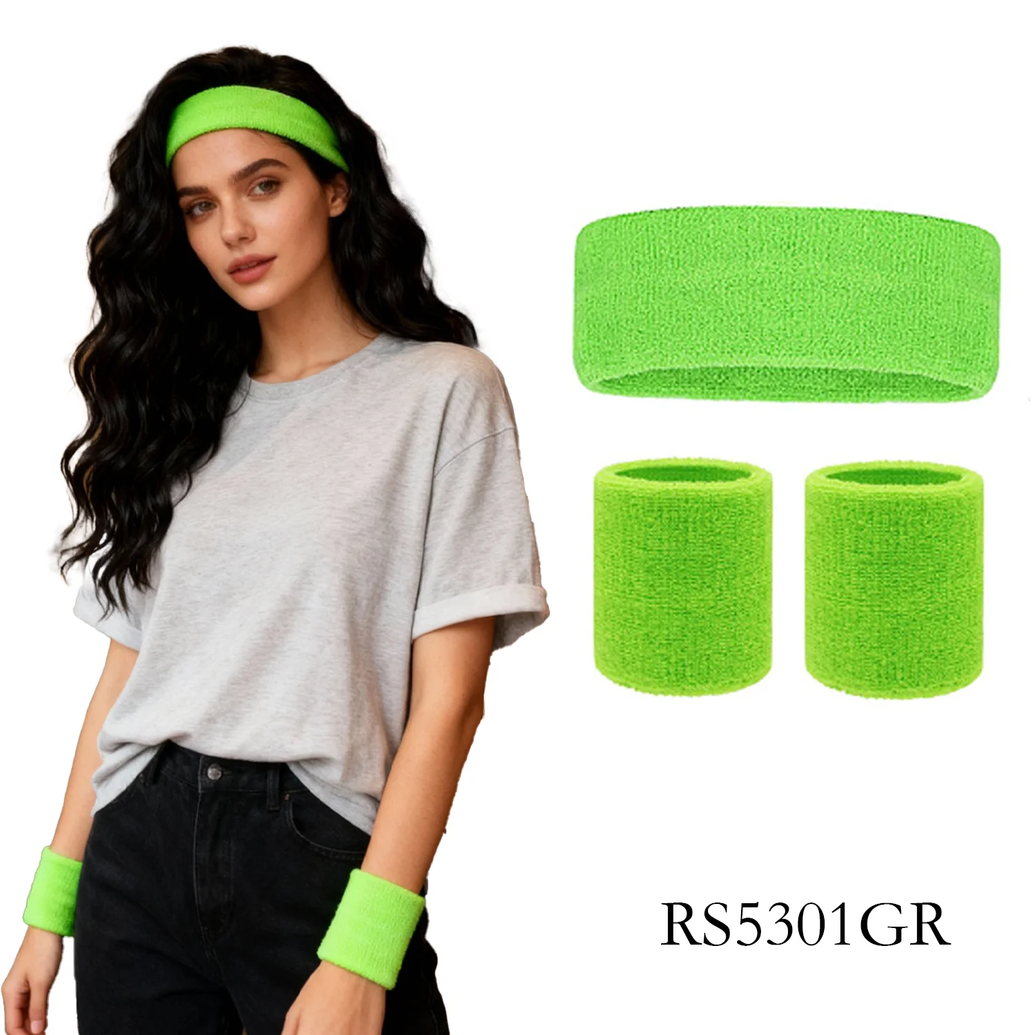 Sweat Band Wrist - マルチカラーテリーリストバンド – スポーツやカジュアルな用途に最適な吸汗性リストバンド
