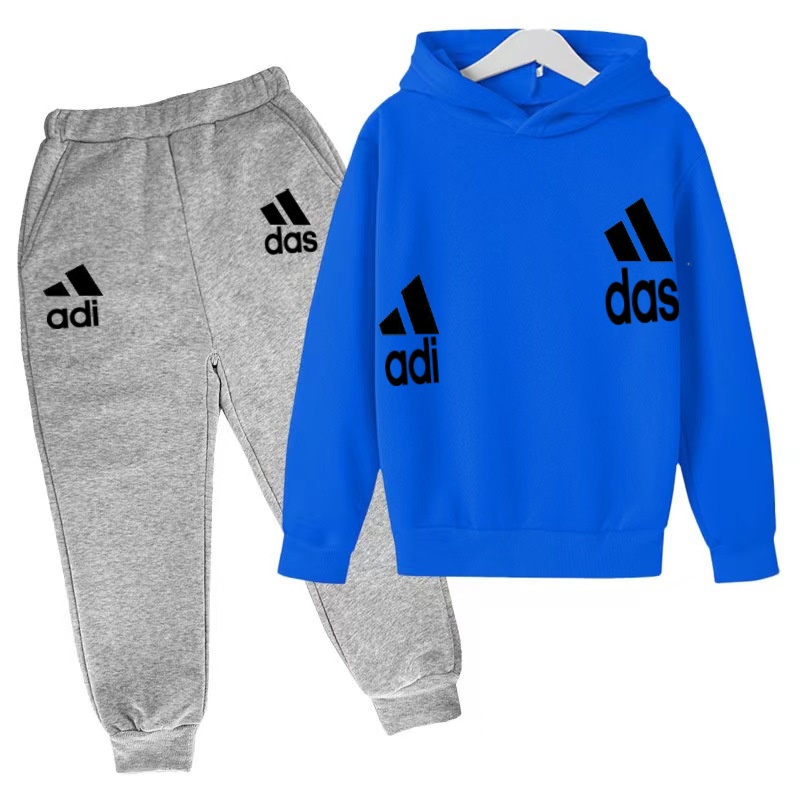 Running Gear For Kids - 最新モデルキッズボーイガール3-12年スウェットシャツ+ズボン秋パーカーレタースポーツプルオーバーコート服レジャーファッションセット
