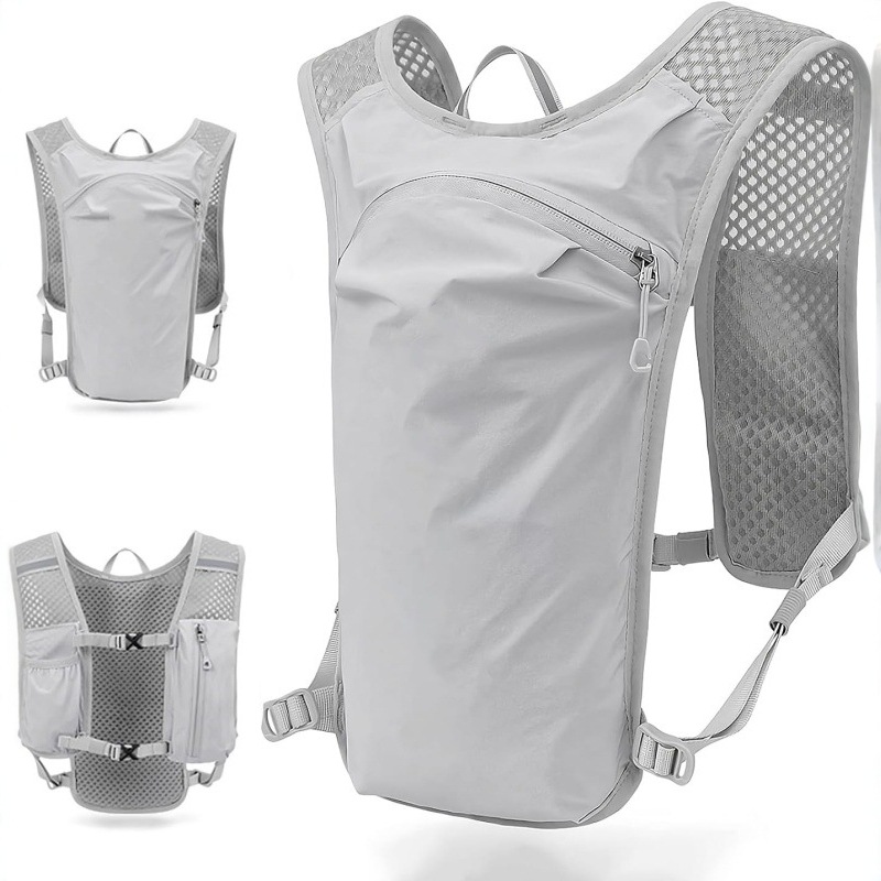 Running Gear For - 超軽量ハイドレーションベストバックパック トレイルランニング＆マラソン用 - 5L通気性レースベスト（2Lウォーターブラダー付き） - ノーバウンスフィット