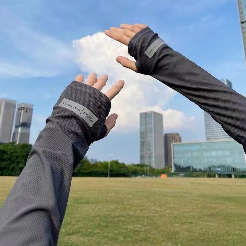 1 ペアユニセックス UV 冷却サンアームスリーブ通気性カバ - Running Gear For のレビューと価格