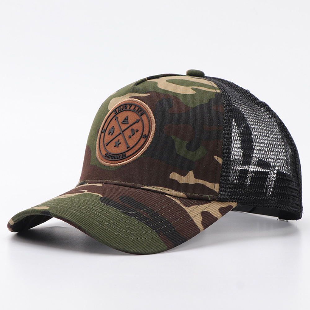 カジュアルなカモフラージュ柄パッチワークメッシュキャップ、調 - Running Cap Mesh のレビューと価格