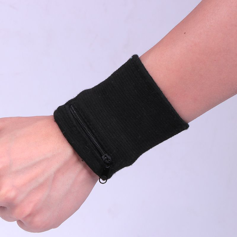 ジッパーポーチ付きスポーツリストバンドランニングスポーツアー - Sweat Band Wrist のレビューと価格