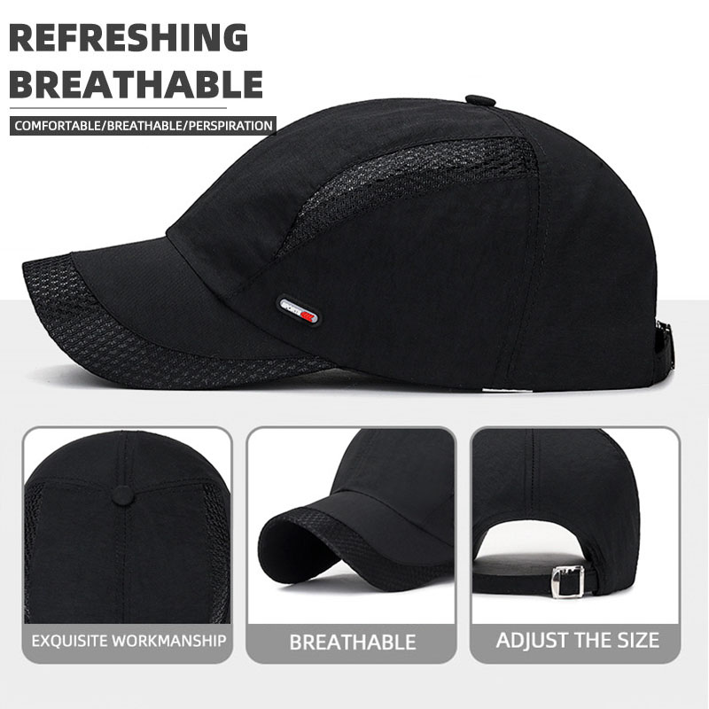 1PC 日焼け防止帽子通気性メッシュ野球帽調節可能な速乾性ス - Running Cap Mesh のレビューと価格