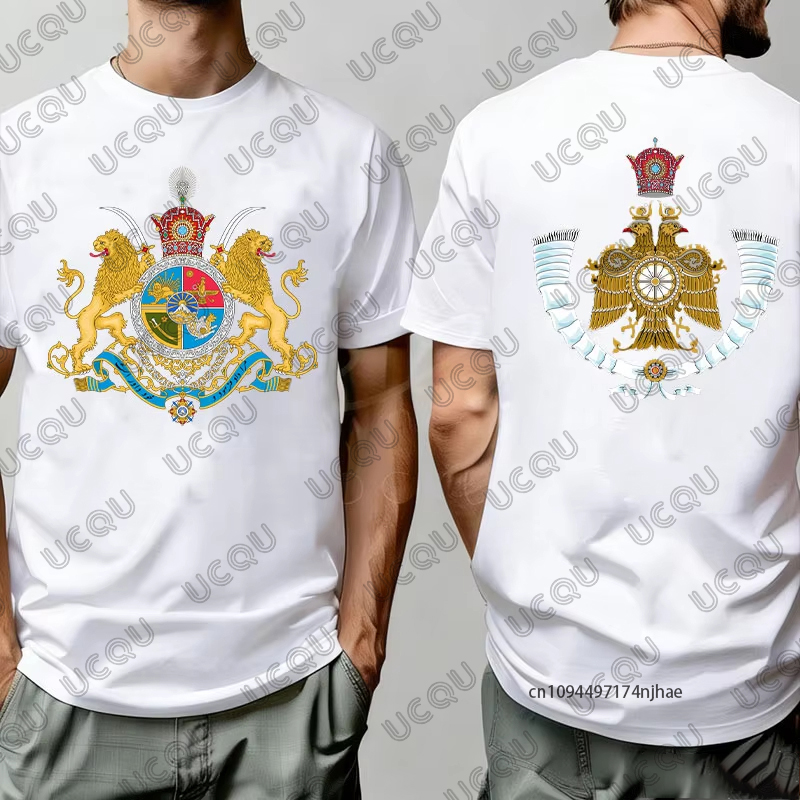 イラン帝国紋章パラヴィグラフィックコットンメンズTシャツ夏半 - Running Gear For Kids のレビューと価格