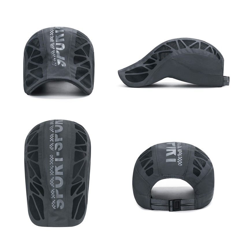 夏用速乾通気性メッシュランニングサンハット、文字プリント入り - Running Cap Mesh のレビューと価格