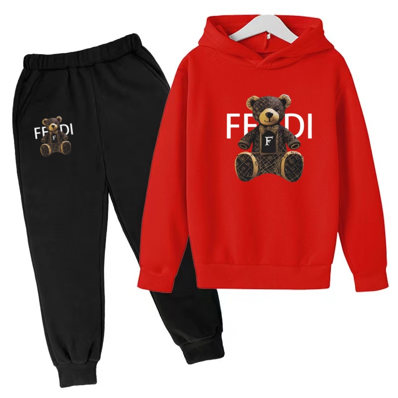 キッズプルオーバー秋服パーカー文字クマコート男の子女の子3- - Running Gear For Kids のレビューと価格