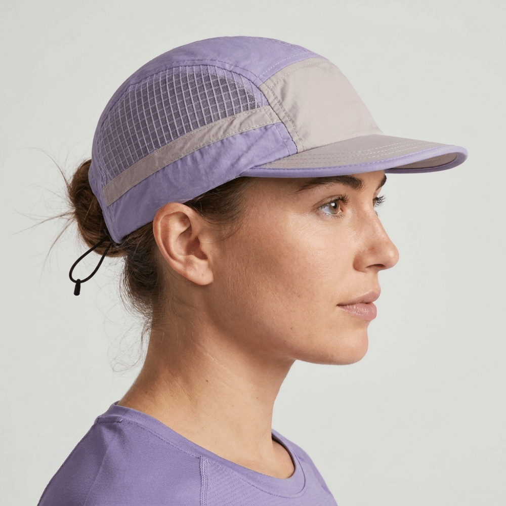 カラーブロックデザインの速乾性野球帽 レトロ5パネル ソフト - Running Cap Mesh のレビューと価格