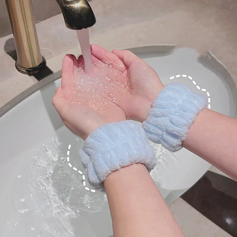 2 個再利用可能なスパ手首ウォッシュバンドソフトマイクロファ - Sweat Band Wrist のレビューと価格