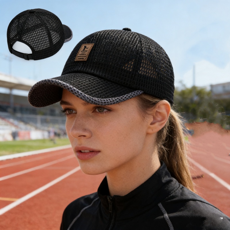 レタープリント通気性メッシュ速乾性テニスゴルフ野球キャップ夏 - Running Cap Mesh のレビューと価格