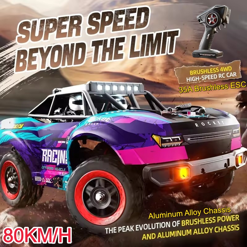 80KM/HブラシレスRCレーシングカー 1:18電動高速リ - Running Gear Vehicle のレビューと価格