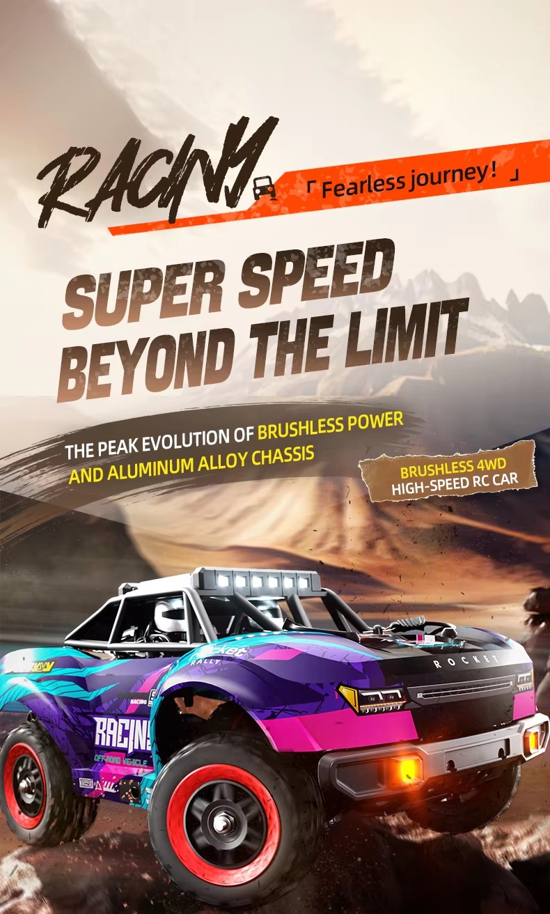 80KM/HブラシレスRCレーシングカー 1:18電動高速リ - Running Gear Vehicle のレビューと価格