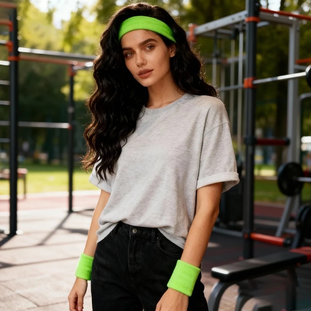 マルチカラーテリーリストバンド – スポーツやカジュアルな用 - Sweat Band Wrist のレビューと価格