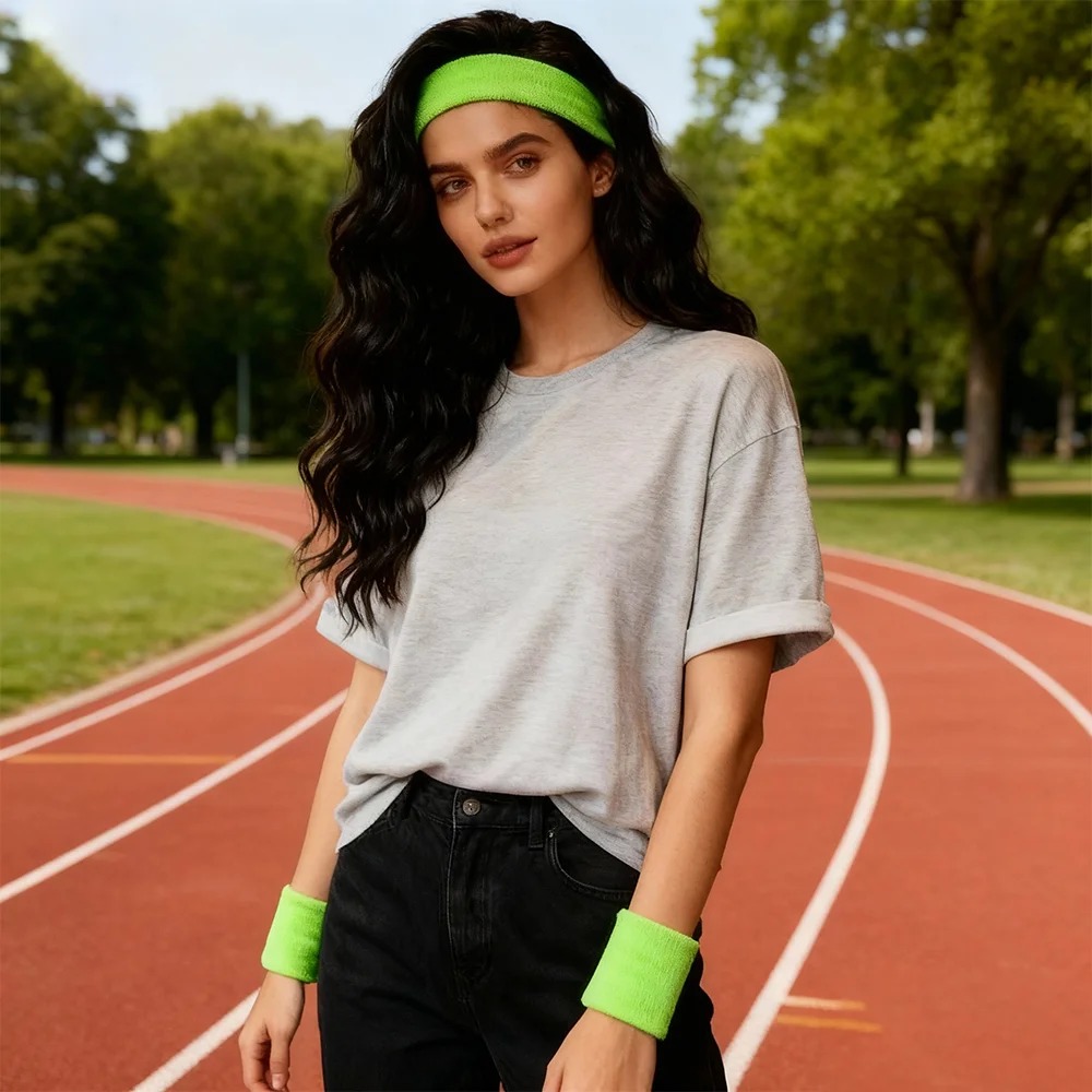 マルチカラーテリーリストバンド – スポーツやカジュアルな用 - Sweat Band Wrist のレビューと価格