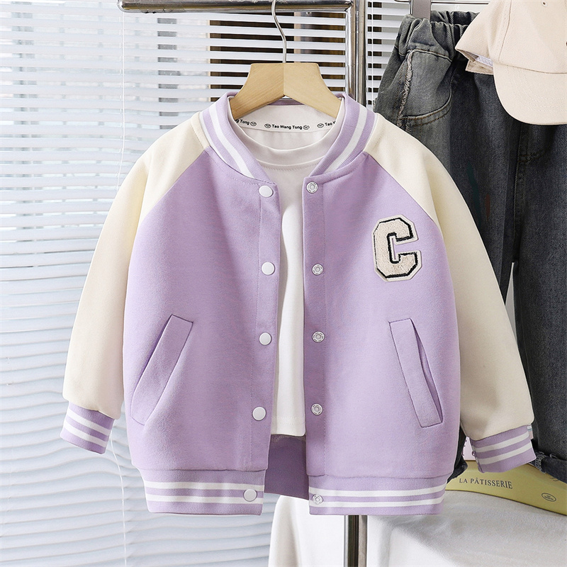子供の野球ジャケットボーイズファッションコート秋女の子手紙カ - Running Gear For Kids のレビューと価格
