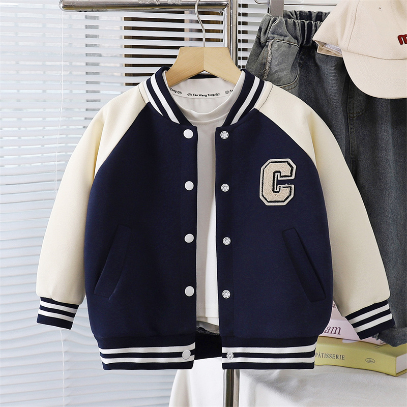 子供の野球ジャケットボーイズファッションコート秋女の子手紙カ - Running Gear For Kids のレビューと価格