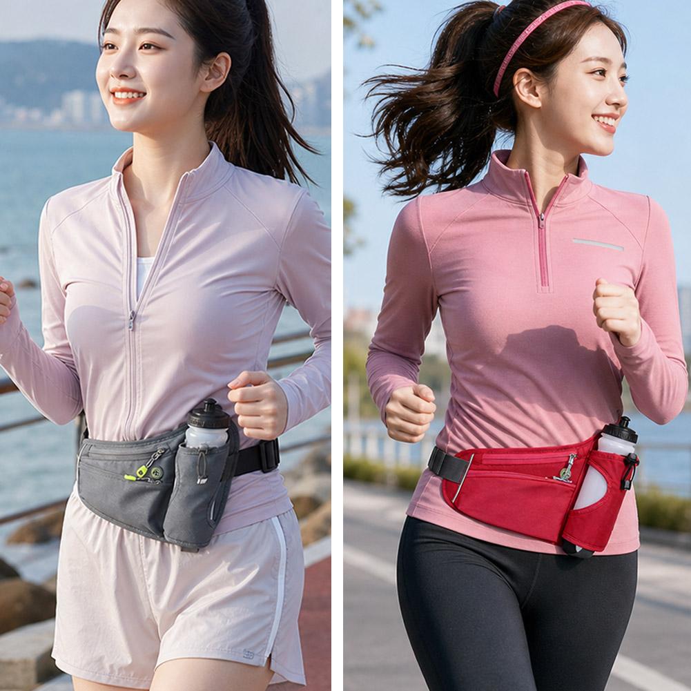 ウォーターボトルホルダー付きファニーパック、延長ストラップ付 - Running Gear For のレビューと価格