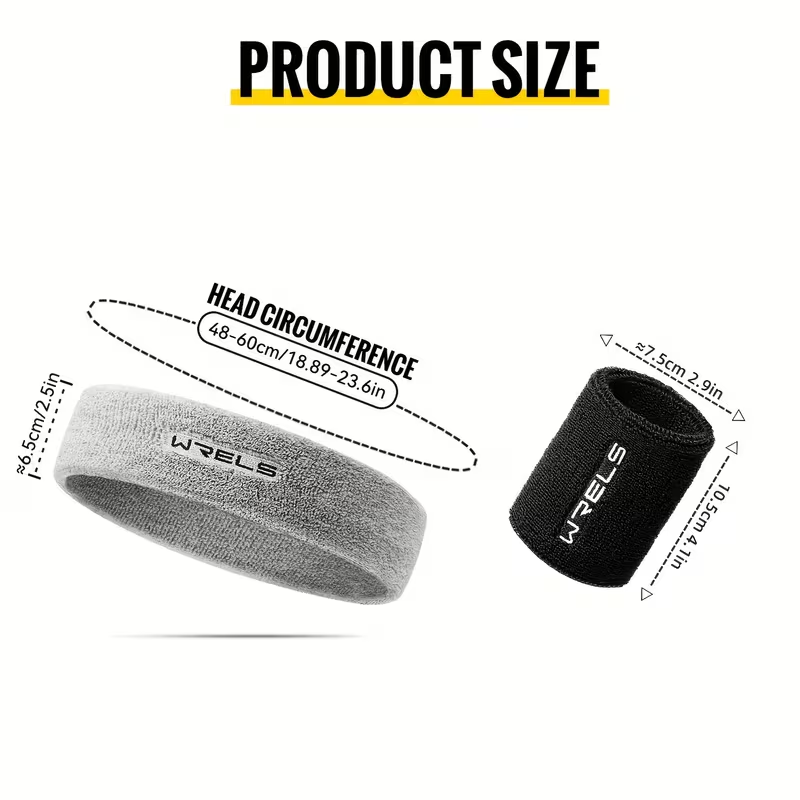 WRELS 1 セットスポーツヘッドバンドリストバンド吸汗性 - Sweat Band Wrist のレビューと価格